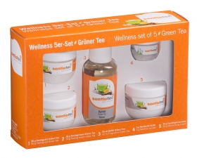 Wellness set doplňků a kosmetiky - Zelený čaj