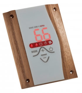 Samostatný panel k regulaci, řídící jednotce wave.com4 INFRA - světlé dřevo