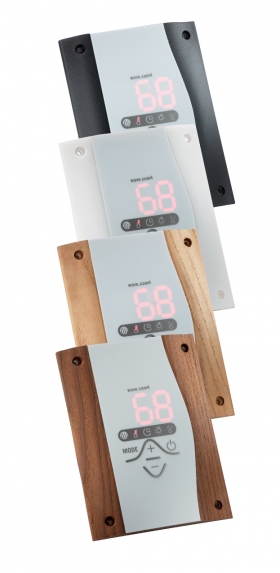 Regulace, řídící jednotka SENTIOTEC wave.com4 FinSet 2, světlé dřevo, cedrové čidlo